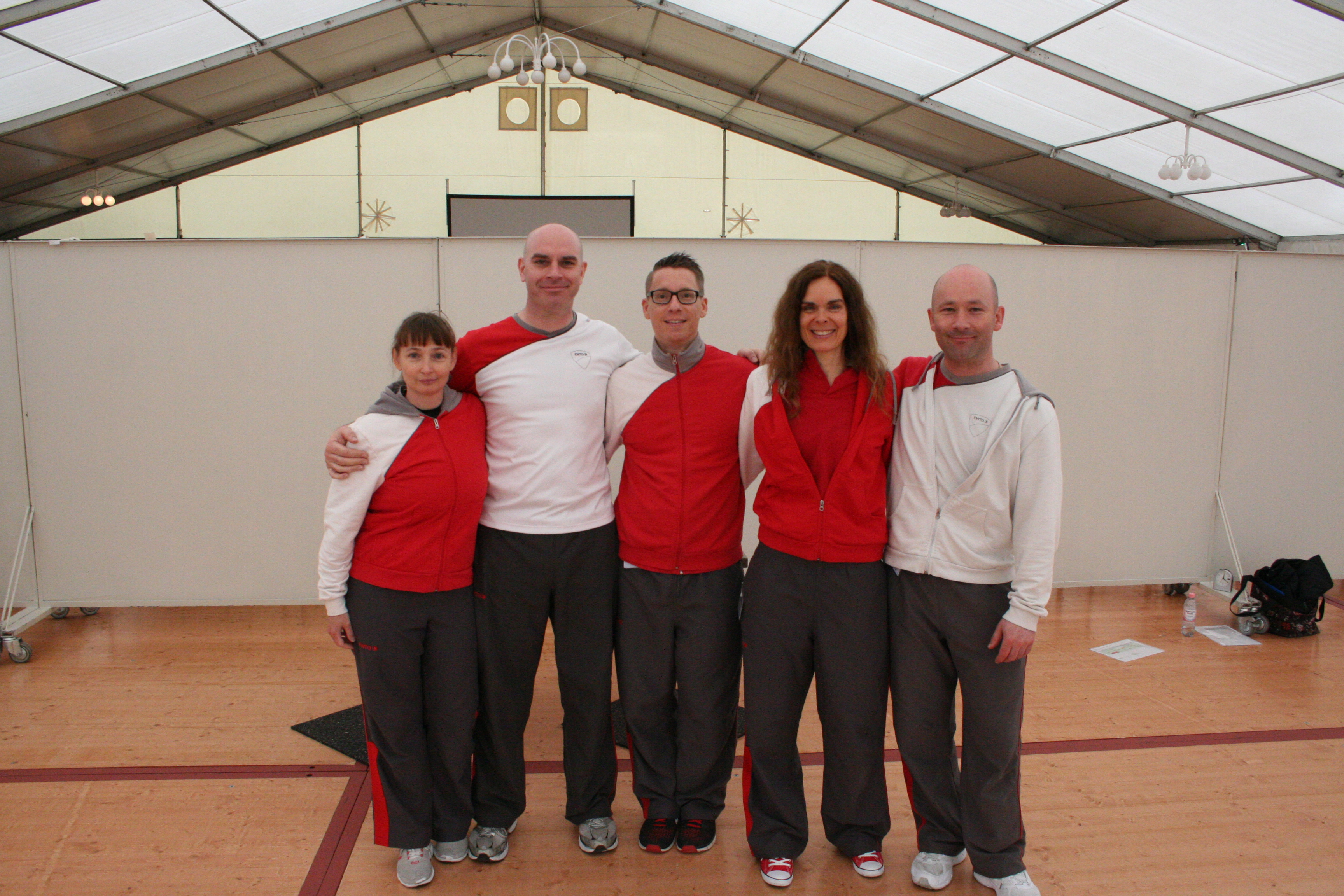 Sifu Petra Weipert, Daragh, Sifu Constantin Mock, Sifu Regula Schembri and Rory after the Chi Kung session