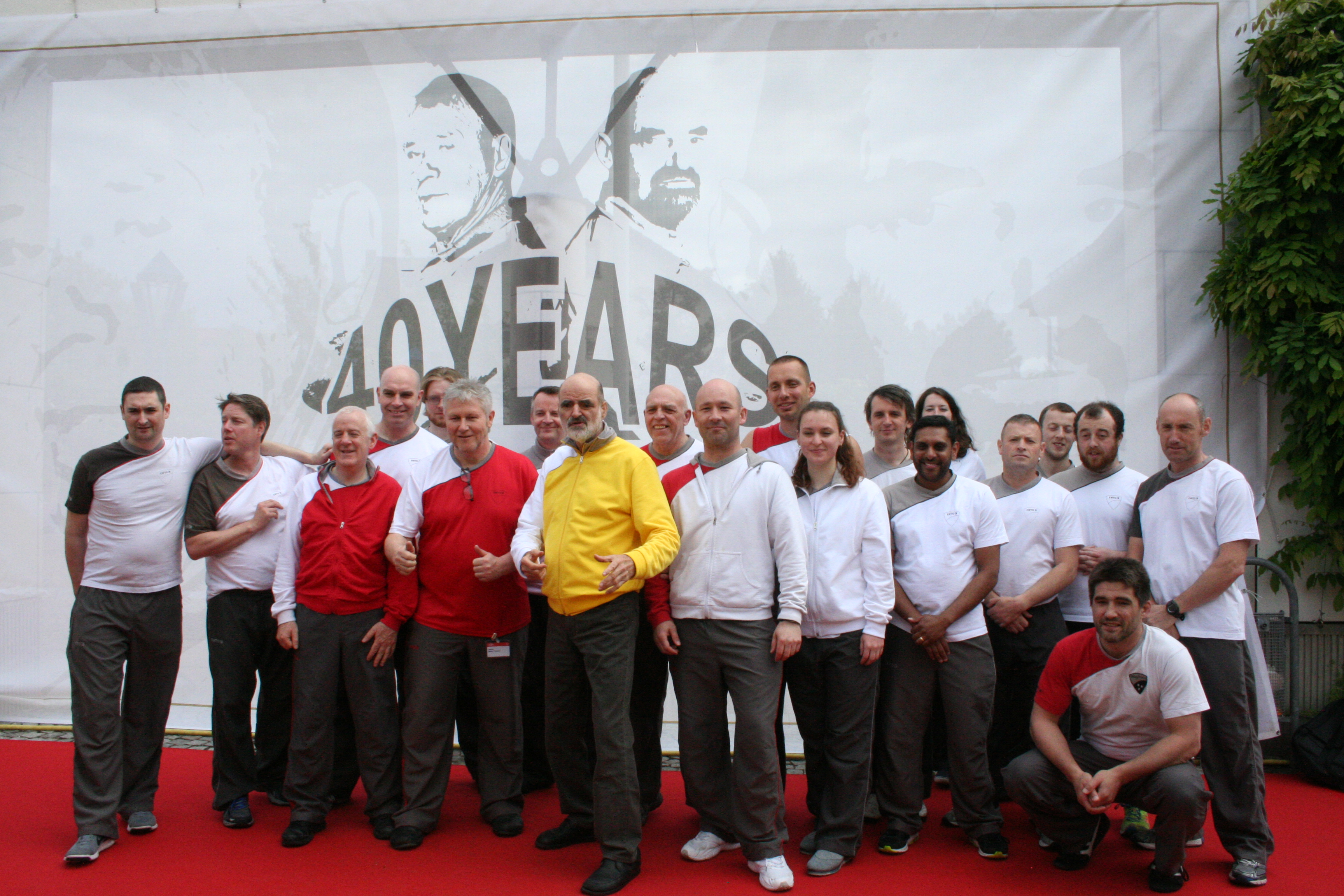 The IEWTO crew with Grandmaster Kernspecht at the 40th Anniversary weekend