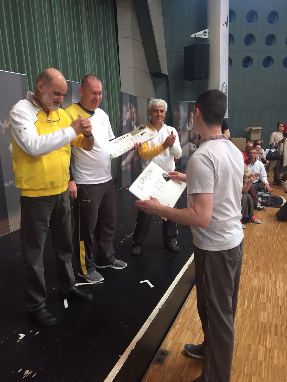 Derek Dorris is presented his 1st TG by Grandmasters KErnspecht, Koenig and Schembri