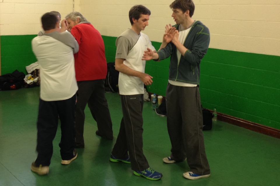 Dai-Sifu Tausend demonstrates the use of the body to control an opponent's limbs